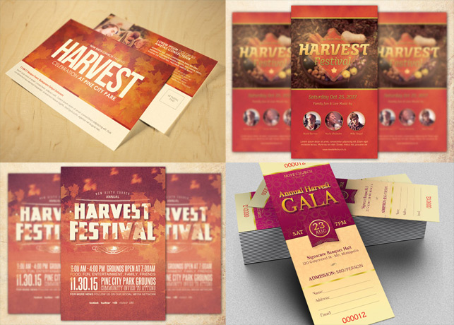 Enjoy 25 Percent OFF Our Harvest Print Templates