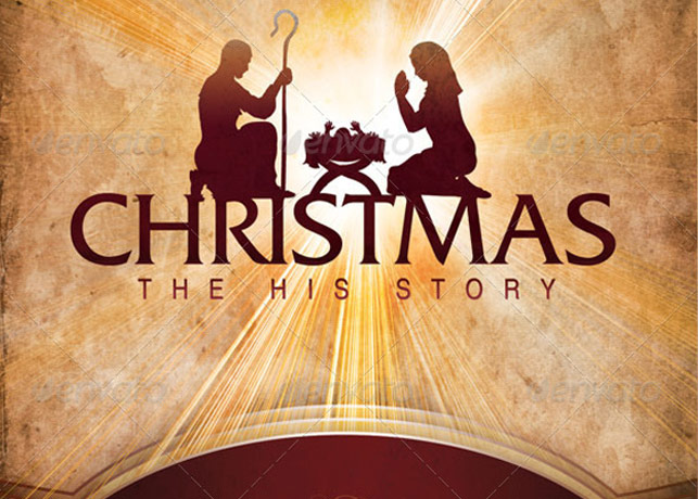 Christmas His Story Flyer and CD Template