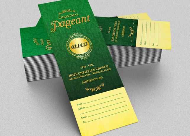 Christmas Pageant Ticket Template