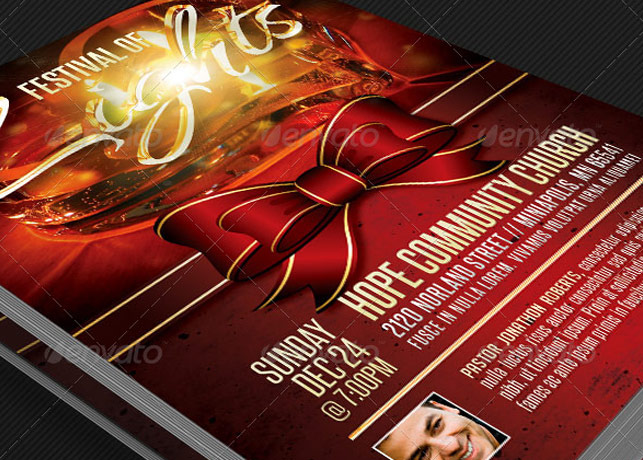 Festival of Lights Christmas Flyer Template