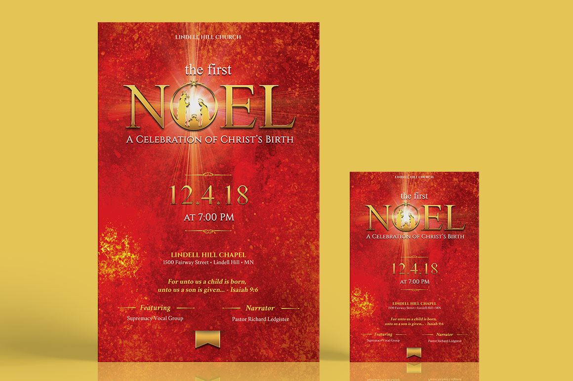 First Noel Christmas Concert Program Template