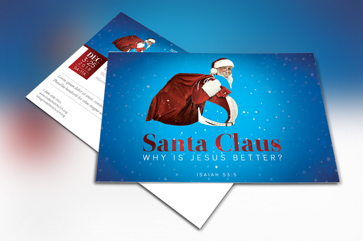 Santa Christmas Sermon Postcard