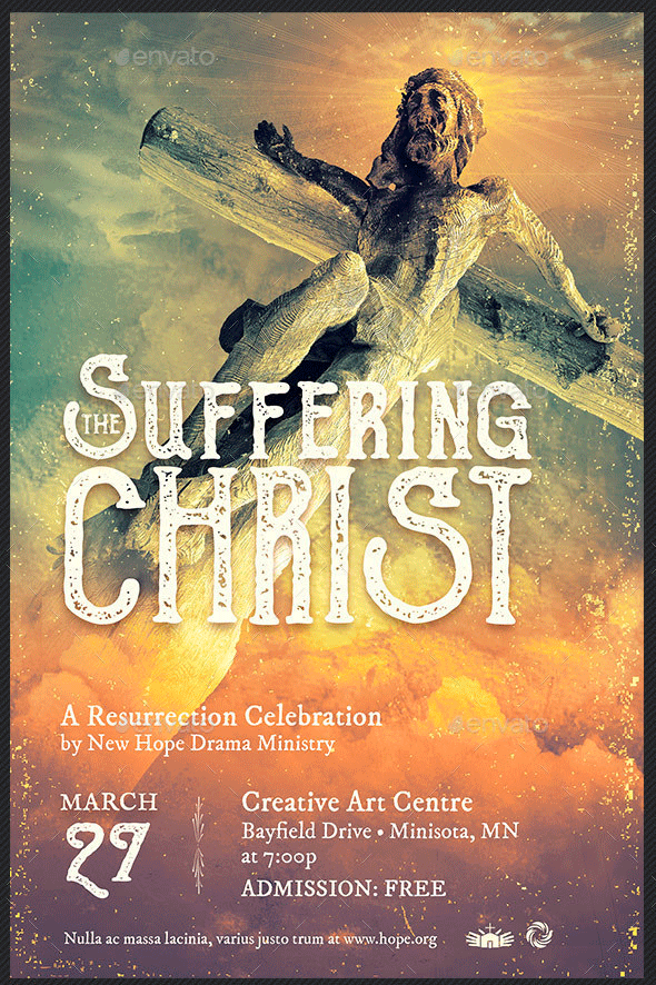 Suffering Christ Flyer template