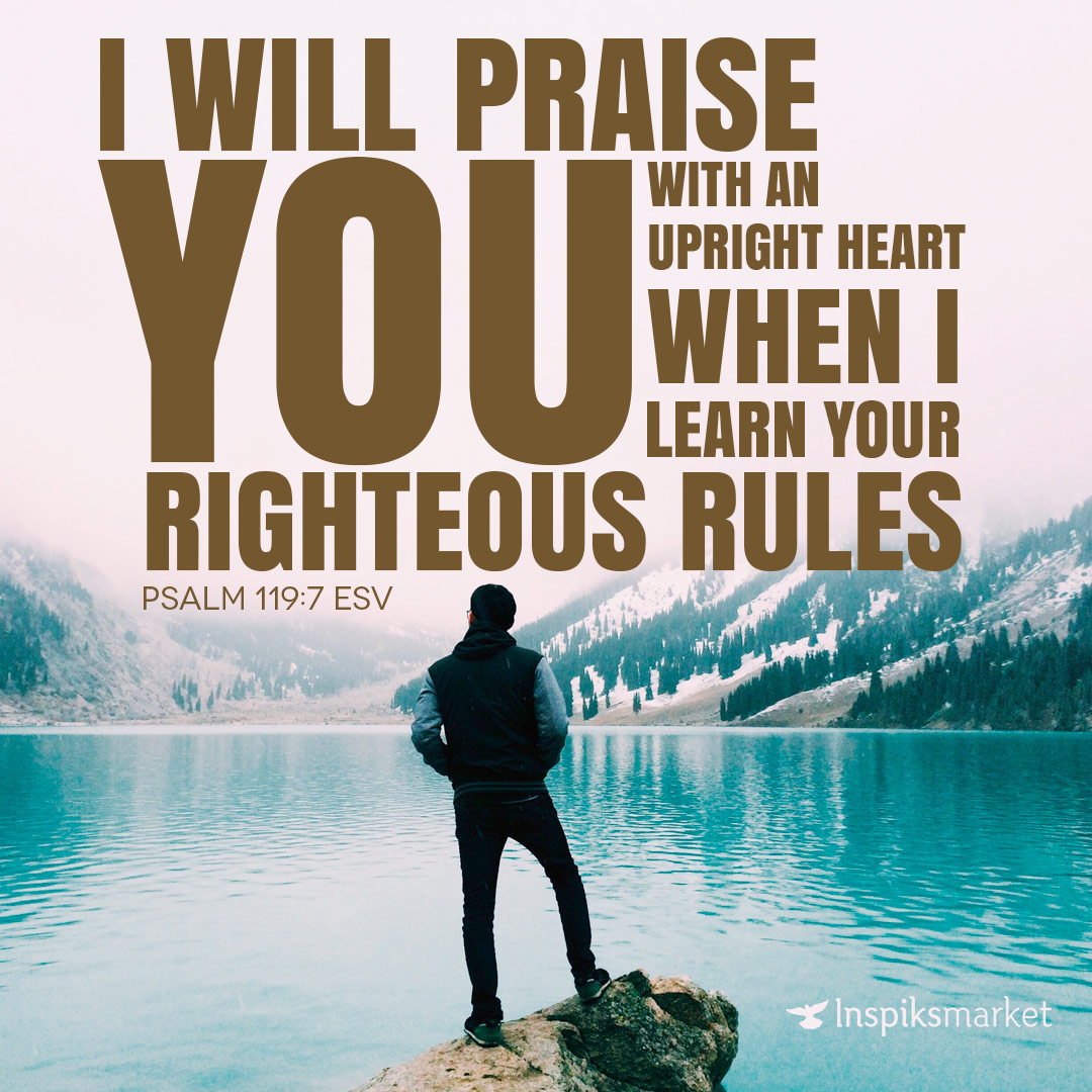 I will praise You with uprightness of heart | Inspiks Market