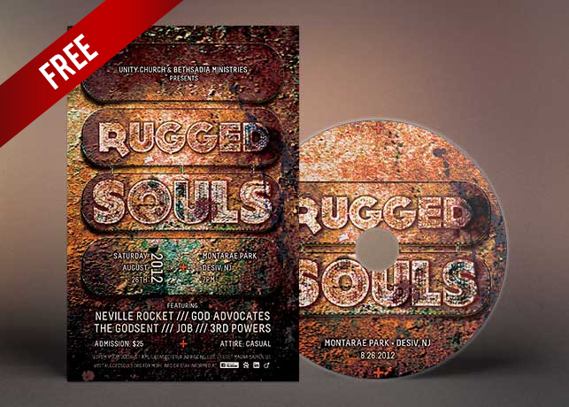 CHRISTIAN ROCK CONCERT FLYER CD TEMPLATE