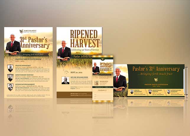 Pastor Anniversary Harvest Template Kit