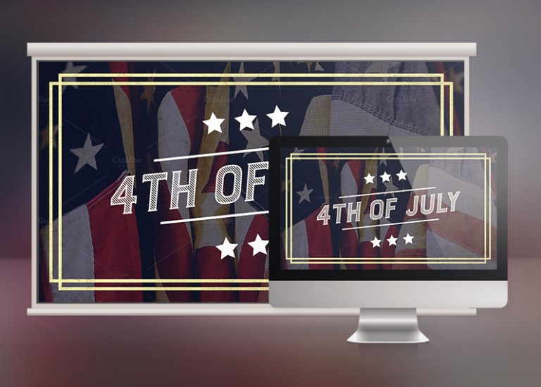 4th of July Church Slide Template