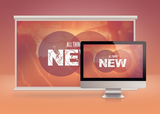 All Things New Church Slide PSD Template