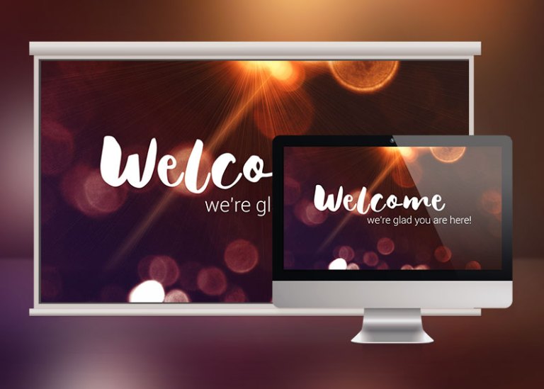 Bokeh Church Service Slide Template 