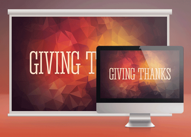 Giving Thanks Church Slide Template PSD