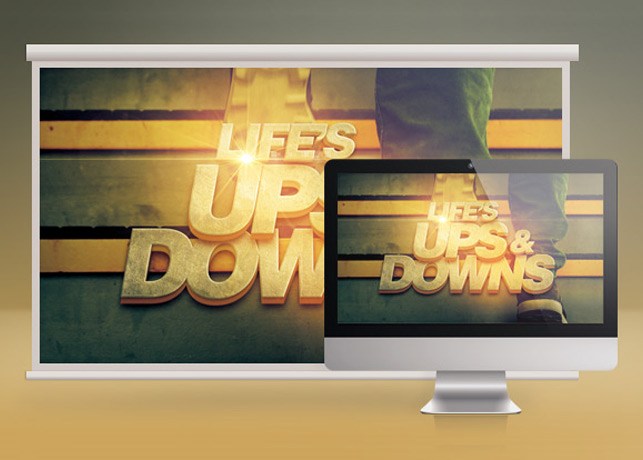 Lifeâ€™s Ups and Downs Church Slide Template