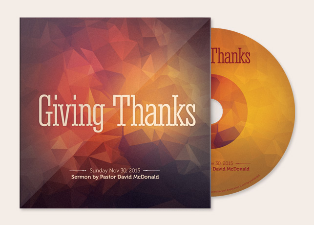 Giving Thanks CD Artwork Template