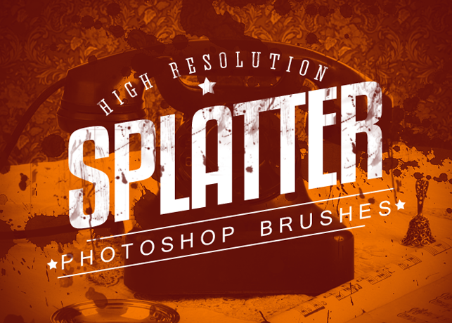 7 Splatter Photoshop Brushes