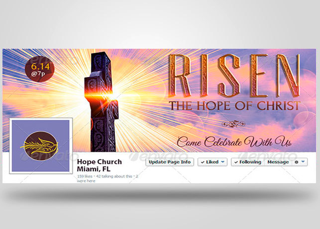 Easter Service Facebook Timeline Cover Template