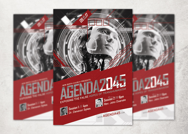 Agenda 2045 Church Flyer Template