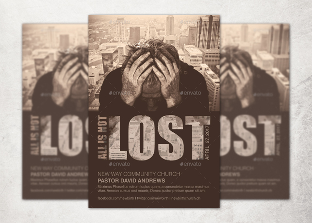 All is Not Lost Church Flyer Template