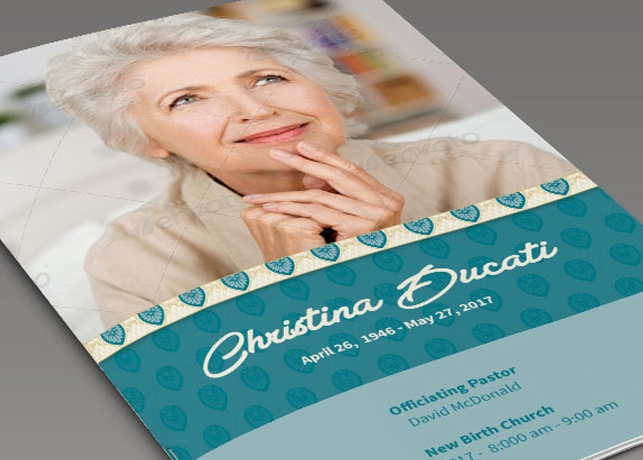 Ornate Funeral Program Template