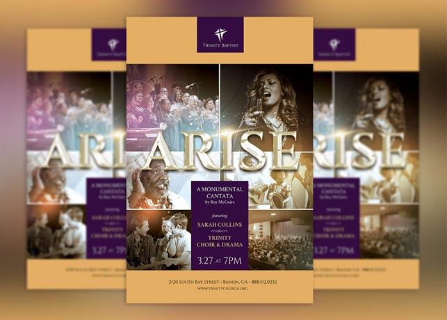 Arise Cantata Flyer Plus Poster Template