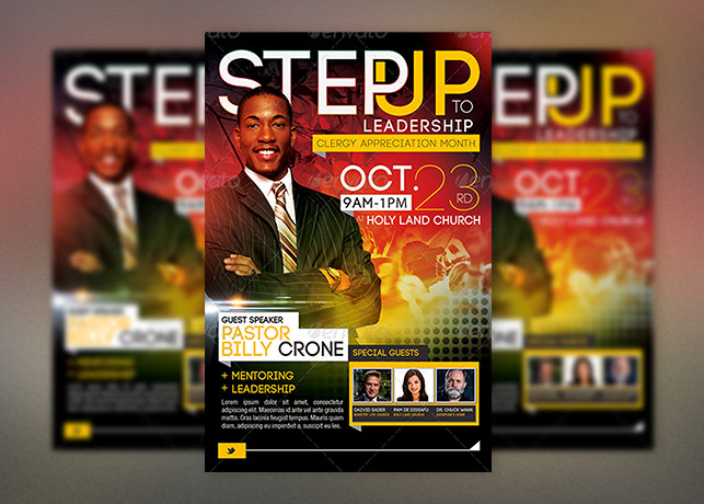 Step Leadership Church Flyer Template