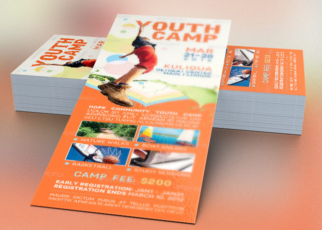 Youth Camp Mini Flyer Template Inspiks Market