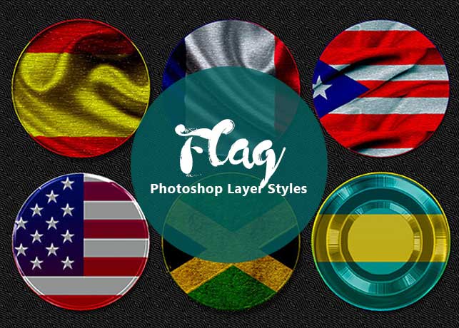 Flag Themed Photoshop Text Layer Styles