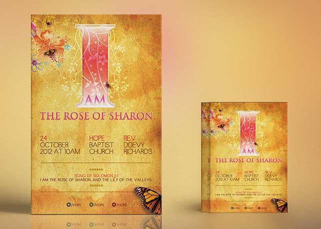 Rose of Sharon Church Flyer Poster Template