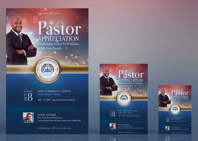 Pastor Appreciation Flyer Poster Template