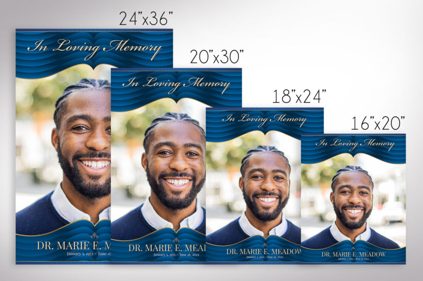 Funeral Photo Collage Poster Template Set