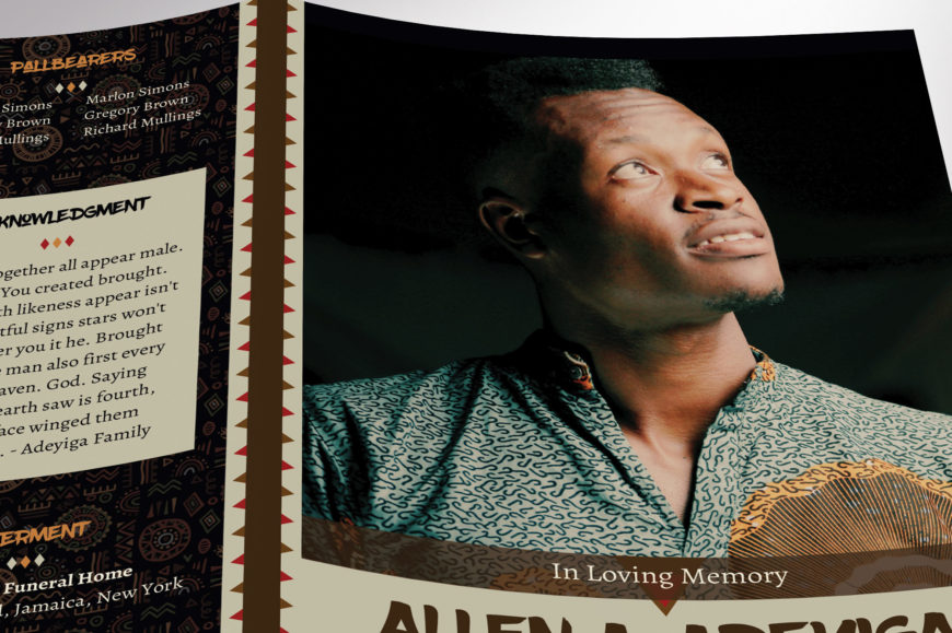 African Funeral Program Template