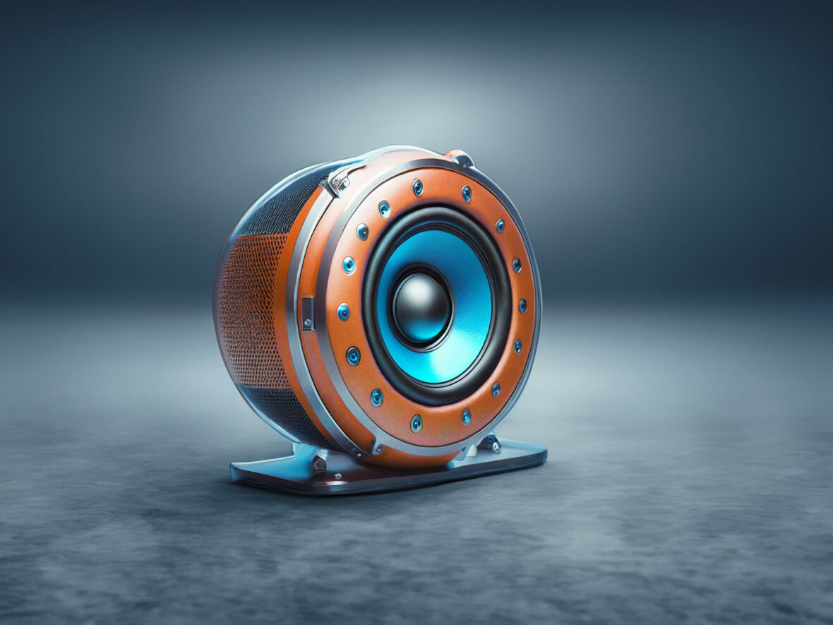 Orange Spherical Speaker