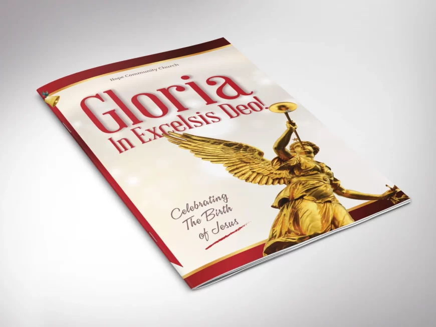 Gloria Christmas Program Template, Canva Template