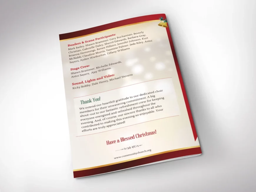 Gloria Christmas Program Template, Canva Template