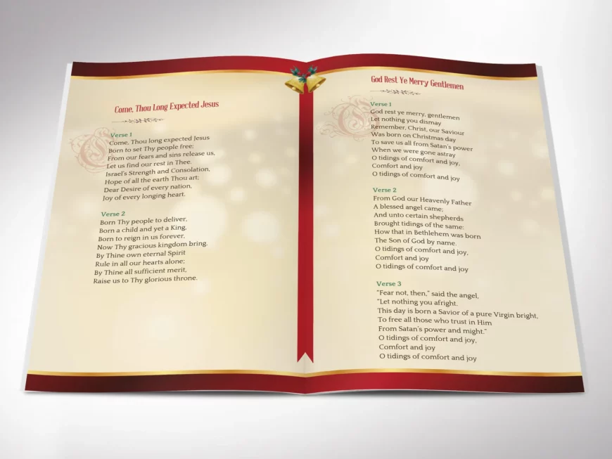 Gloria Christmas Program Template, Canva Template