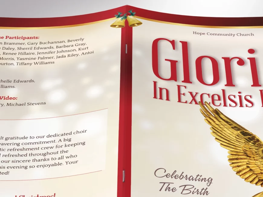 Gloria Christmas Program Template, Canva Template