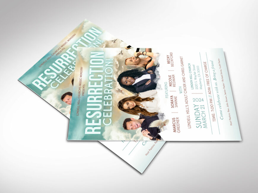 Resurrection Celebration Flyer Canva Template