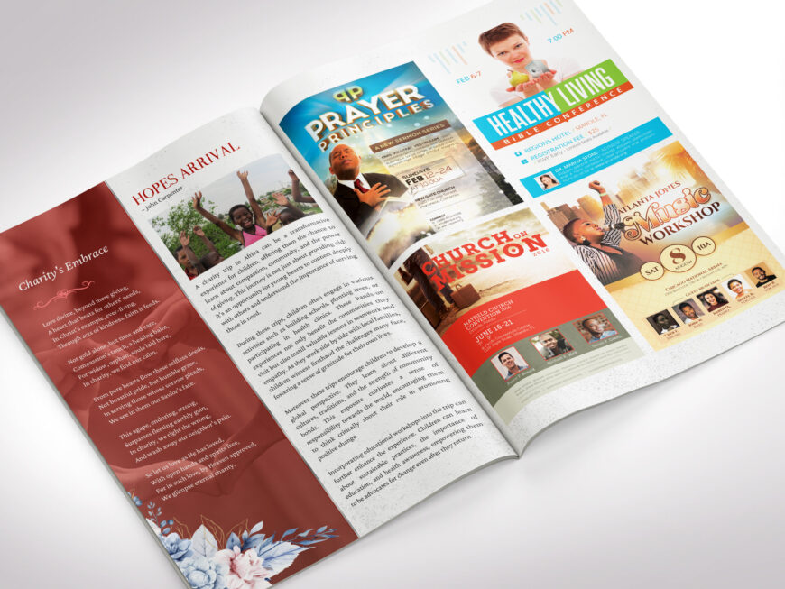 Souvenir Book Pastor Anniversary Template for Canva